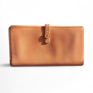 CHANEL Tan Leather Wallet Timeless Design